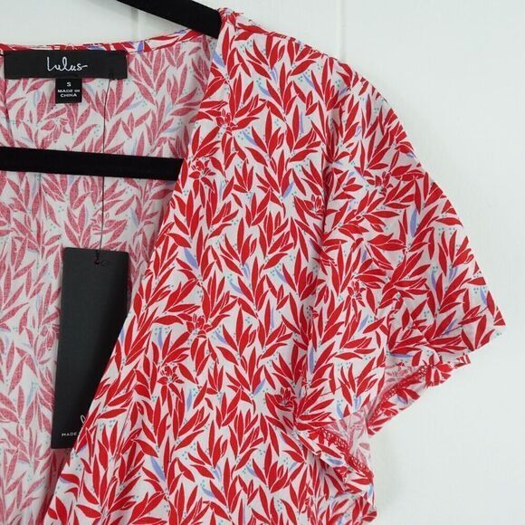 Lulus Womens Romper Plunging Neck and Back Tie-Front Small - Picture 10 of 16